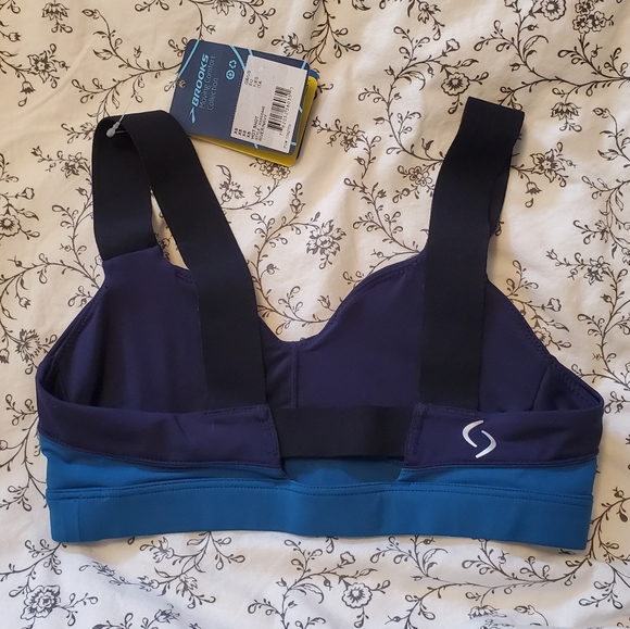 Brooks Moving Comfort Collection Hot Shot sports bra xs Navy NWT - Picture 2 of 8
